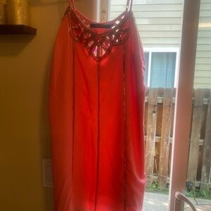 Ark & Co Coral Dress with Gold Beaded Detail
